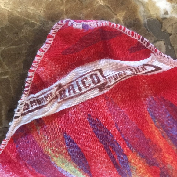 VTG 10 Momme Brico Pure Silk Floral Butterfly Print Scarf - Picture 5 of 13